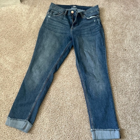 Lee Indigo Crop Jeans 12 EUC - Picture 5 of 9